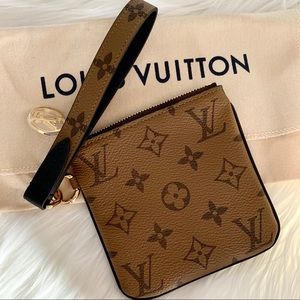 LOUIS VUITTON Reverse Monogram Square Pouch With Strap